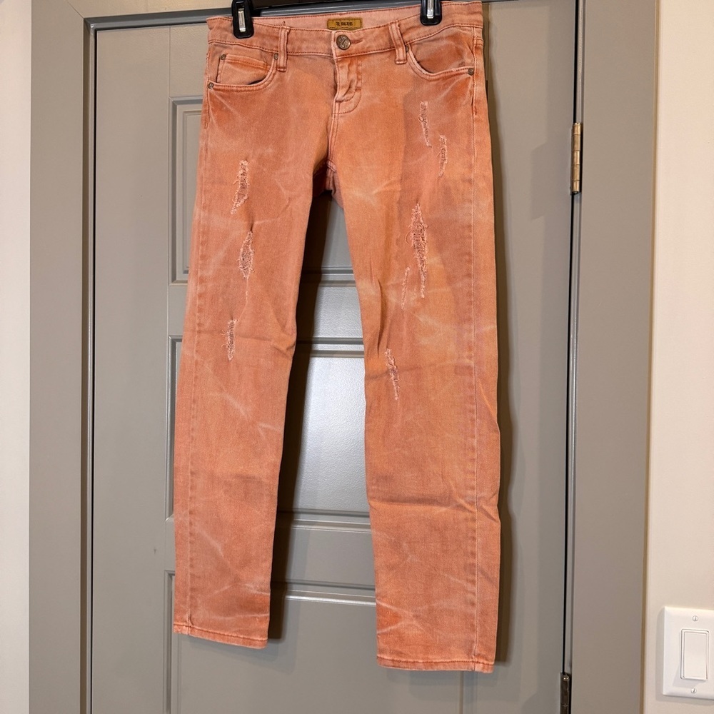 STS BLUE | Acid Pink Denim Distressed Jeans Lowrise Women’s Size 5